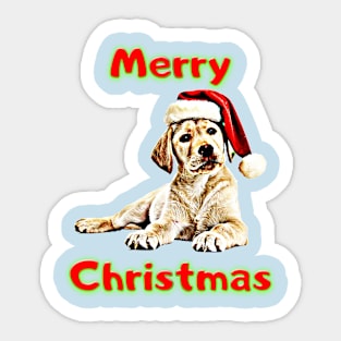 Golden Retriever Merry Christmas gift design, Dog Lovers christmas decorations, christmas ornaments design Sticker